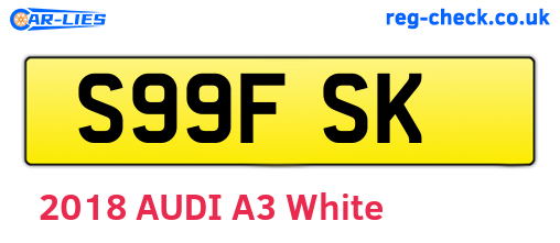 S99FSK are the vehicle registration plates.