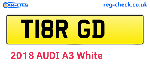 T18RGD are the vehicle registration plates.