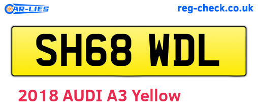 SH68WDL are the vehicle registration plates.