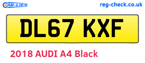 DL67KXF are the vehicle registration plates.