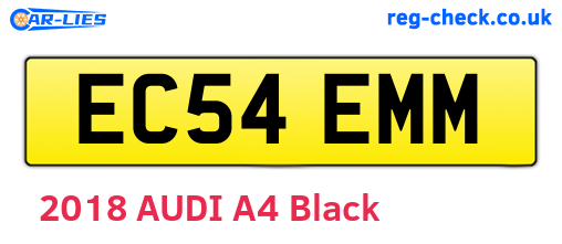 EC54EMM are the vehicle registration plates.