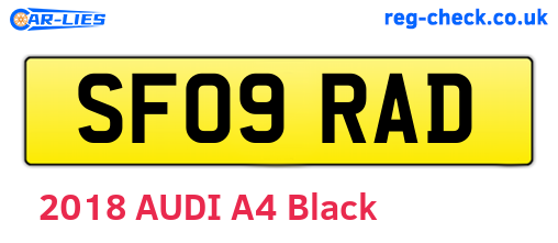 SF09RAD are the vehicle registration plates.