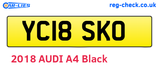 YC18SKO are the vehicle registration plates.