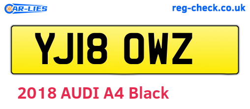 YJ18OWZ are the vehicle registration plates.