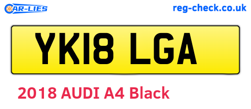 YK18LGA are the vehicle registration plates.