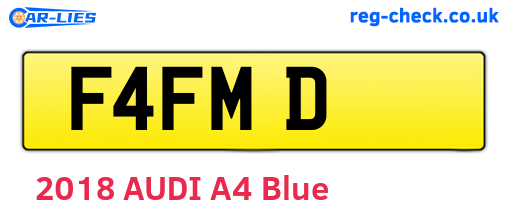 F4FMD are the vehicle registration plates.