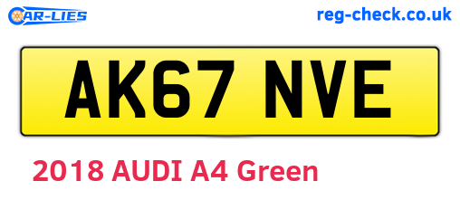 AK67NVE are the vehicle registration plates.