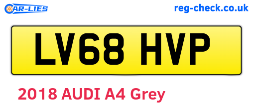 LV68HVP are the vehicle registration plates.
