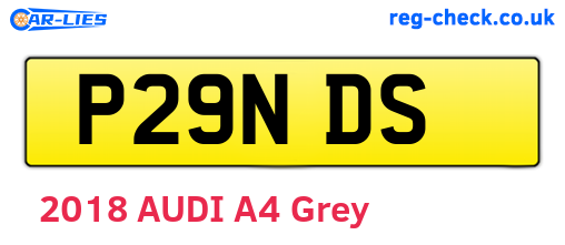P29NDS are the vehicle registration plates.
