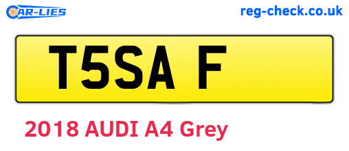 T5SAF are the vehicle registration plates.