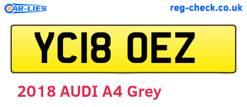 YC18OEZ are the vehicle registration plates.