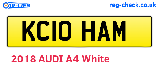 KC10HAM are the vehicle registration plates.