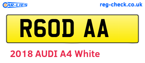 R60DAA are the vehicle registration plates.