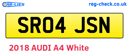 SR04JSN are the vehicle registration plates.