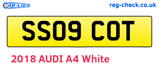 SS09COT are the vehicle registration plates.