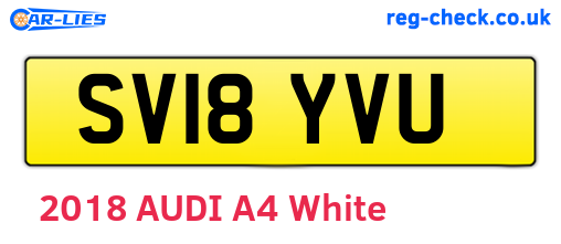 SV18YVU are the vehicle registration plates.