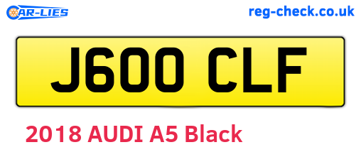 J600CLF are the vehicle registration plates.