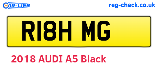 R18HMG are the vehicle registration plates.