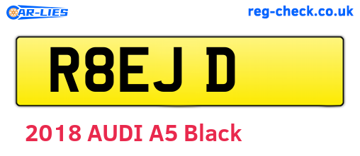 R8EJD are the vehicle registration plates.