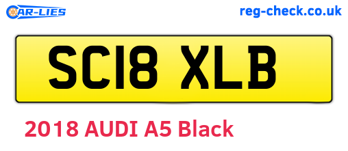 SC18XLB are the vehicle registration plates.