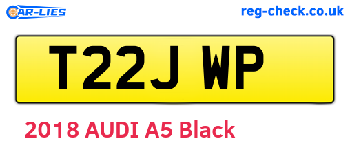 T22JWP are the vehicle registration plates.