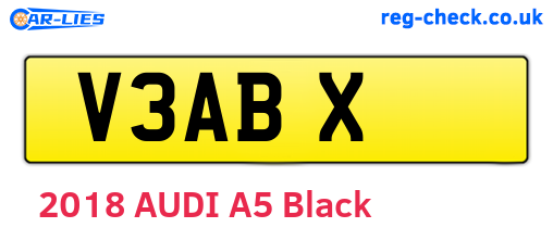 V3ABX are the vehicle registration plates.