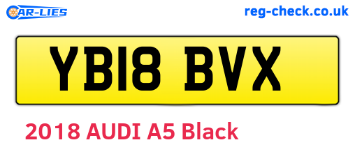 YB18BVX are the vehicle registration plates.
