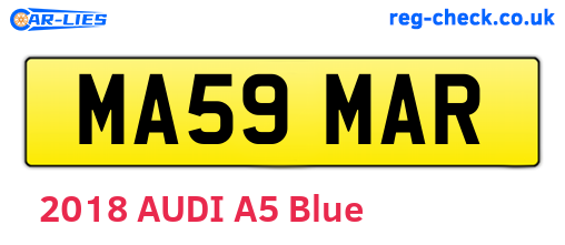 MA59MAR are the vehicle registration plates.
