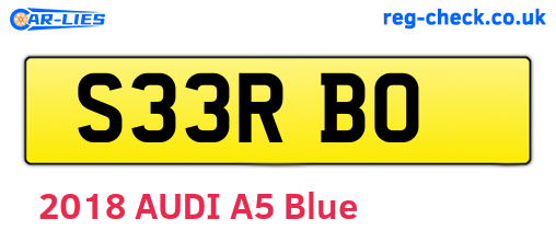 S33RBO are the vehicle registration plates.