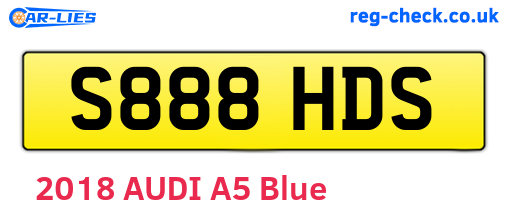 S888HDS are the vehicle registration plates.