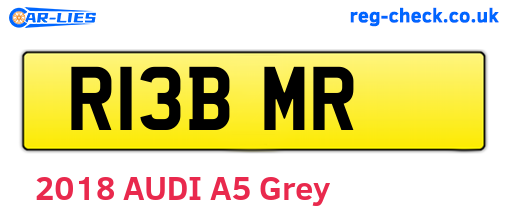R13BMR are the vehicle registration plates.