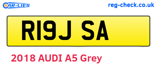 R19JSA are the vehicle registration plates.