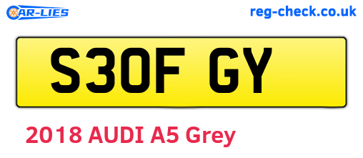 S30FGY are the vehicle registration plates.