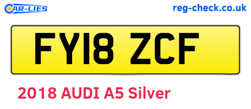 FY18ZCF are the vehicle registration plates.