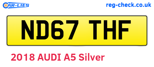 ND67THF are the vehicle registration plates.