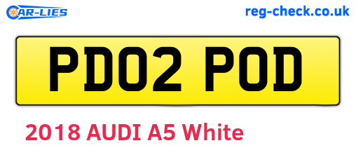 PD02POD are the vehicle registration plates.