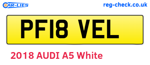 PF18VEL are the vehicle registration plates.