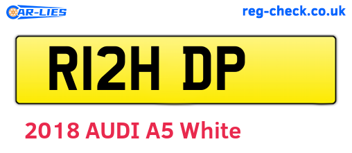 R12HDP are the vehicle registration plates.