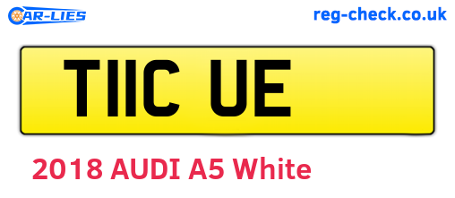T11CUE are the vehicle registration plates.