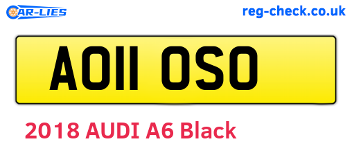 AO11OSO are the vehicle registration plates.