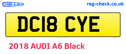 DC18CYE are the vehicle registration plates.