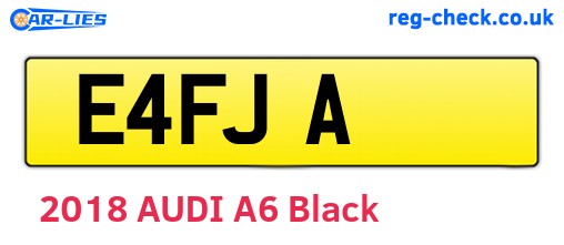 E4FJA are the vehicle registration plates.