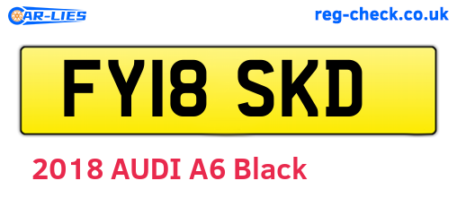 FY18SKD are the vehicle registration plates.