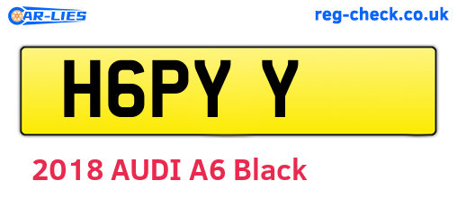 H6PYY are the vehicle registration plates.