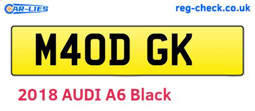 M40DGK are the vehicle registration plates.