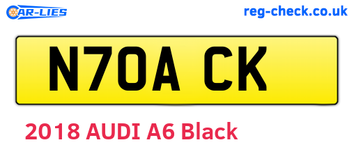 N70ACK are the vehicle registration plates.