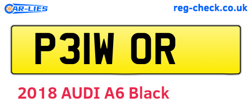 P31WOR are the vehicle registration plates.