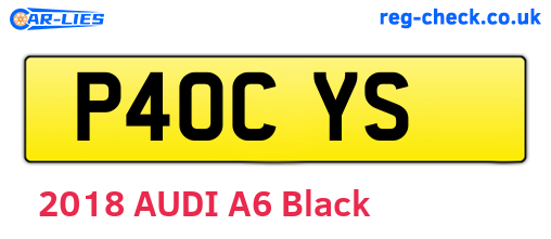 P40CYS are the vehicle registration plates.