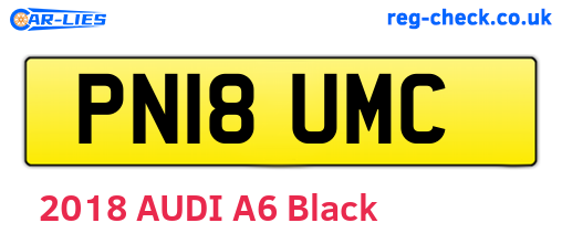 PN18UMC are the vehicle registration plates.