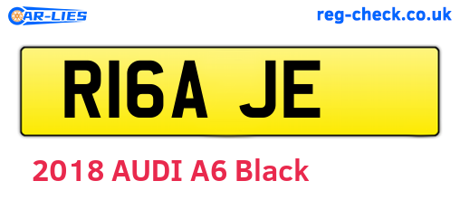 R16AJE are the vehicle registration plates.